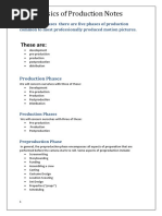 Basics of Production Notes