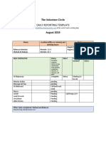 Daily Reporting Template: The Volunteer Circle