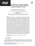 Towards Efficient and Scalable Machine Learning-Based Qos Traffic Classification in Software-Defined Network