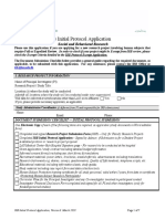 IRB Initial Protocol Application for Social and Behavioral Research