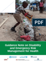 Guidance Note On Disability and Emergency Risk Management For Health