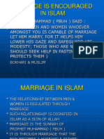 Marriage Encouraged in Islam