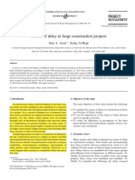 Causes of Delay in Large Construction Projects: Project Management