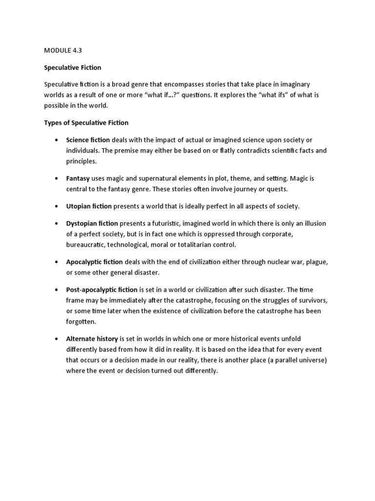 Speculative Fiction PDF Postcolonialism Gabriel García Márquez