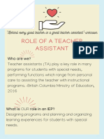 Role of Teacher Assistant