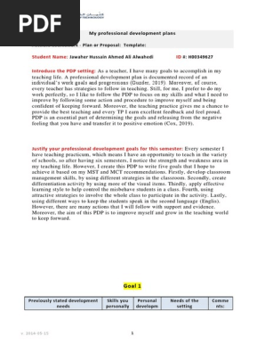 my pdp proffessional development plan new
