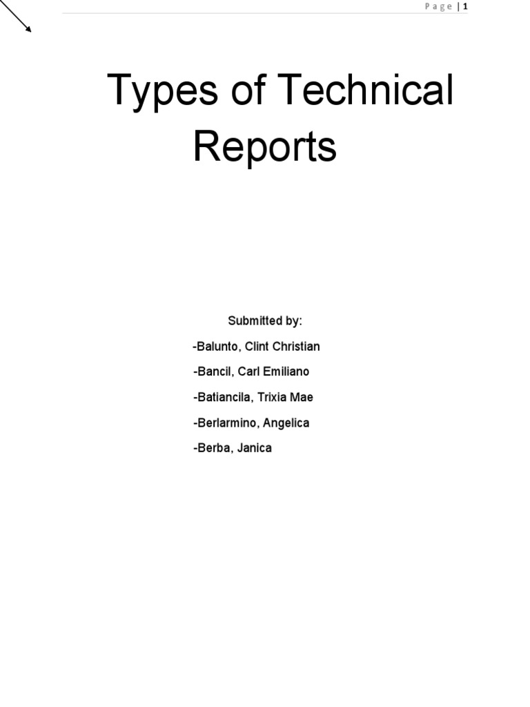 Types of Technical Reports | PDF | Business | Computing And Information ...