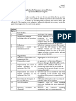Application For Unmanned Aircraft System Operations Manual Template