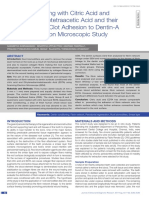 Fibrin network adhesion on citric acid and EDTA treated dentin