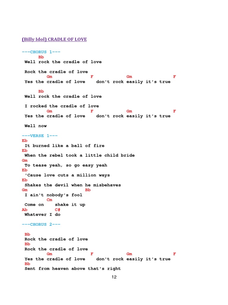 06 Billy Idol Cradle of Love PDF PDF