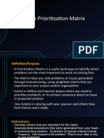 Problem Prioritization Matrix