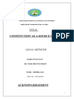 Title Constitution As A Source of Law: Legal Methods