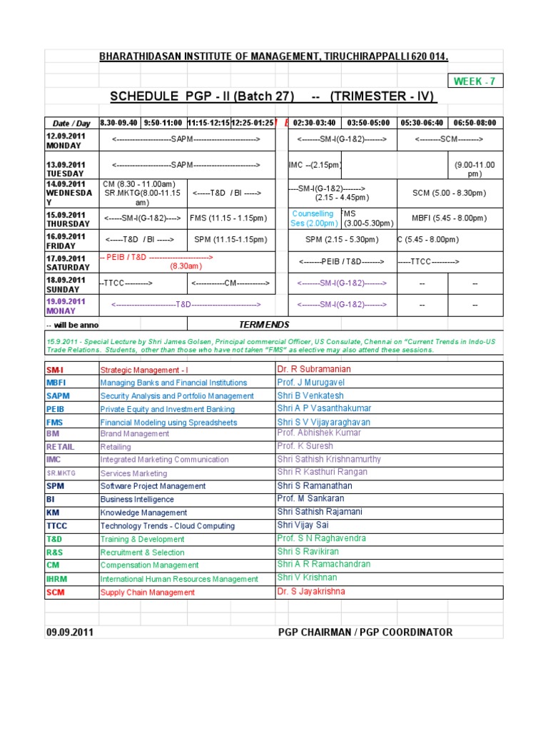 IV Trimester Schedule PDF Marketing Market (Economics)