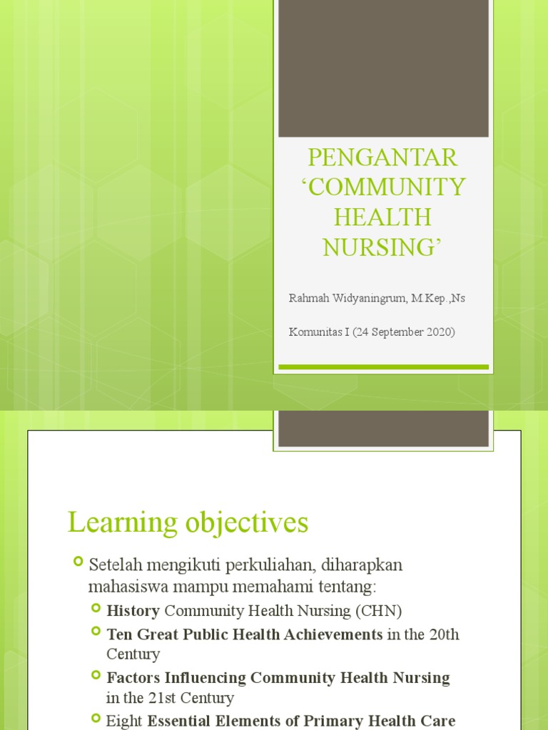 Community Health Nursing Overview | PDF | Preventive Healthcare ...