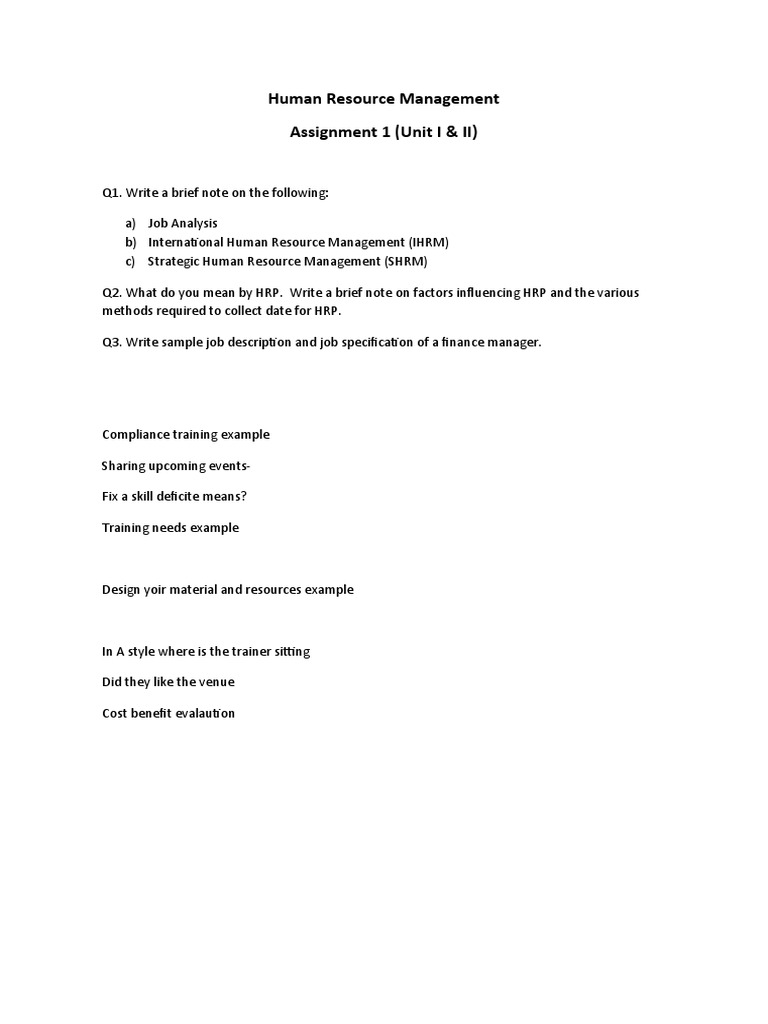 Human Resource Management Overview | PDF | Business