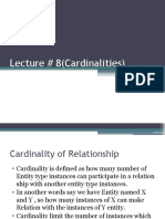Cardinality Relationships