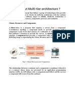 Explain About Multi-Tier Architecture ?: Clients, Resources and Components