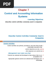 Control and Accounting Information Systems: Learning Objectives