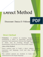 Direct Method Approach