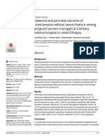 Maternal and Perinatal Outcome of PDF