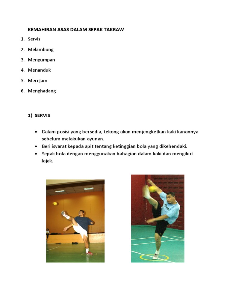 Kemahiran Asas Sepak Takraw Pdf
