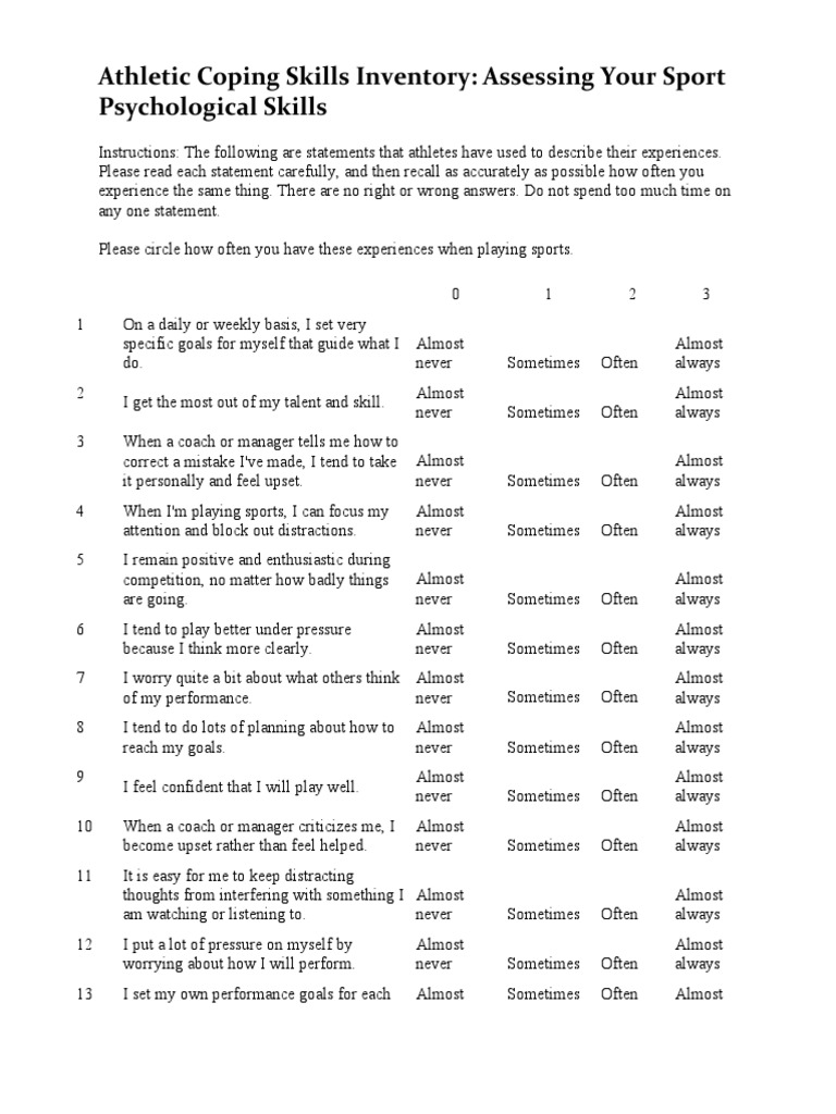 Athletic coping skills inventory athletic management pdf pdf