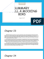 To Kill A Mocking Bird: Chapter 23-27
