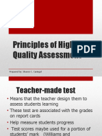 Principles of High Quality Assessment - Criteria and Techniques
