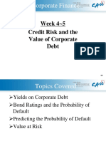 Week 4 5 Credit Risk and The Value of Corporate Debt