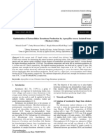 Optimization of Extracellular Keratinase Production by Aspergillus Terreus Isolated From Chicken's Litter