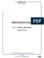 AQA Chemistry A-level Atomic Structure Detailed Notes