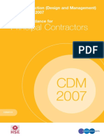 Principal Contractors: The Construction (Design and Management) Regulations 2007 Industry Guidance For