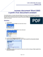 30 - Astuce 23 - Creer Un Nouveau Document Word 2003 A Partir D Un Document Existant