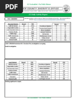 (U) Daily Activity Report: Marshall District