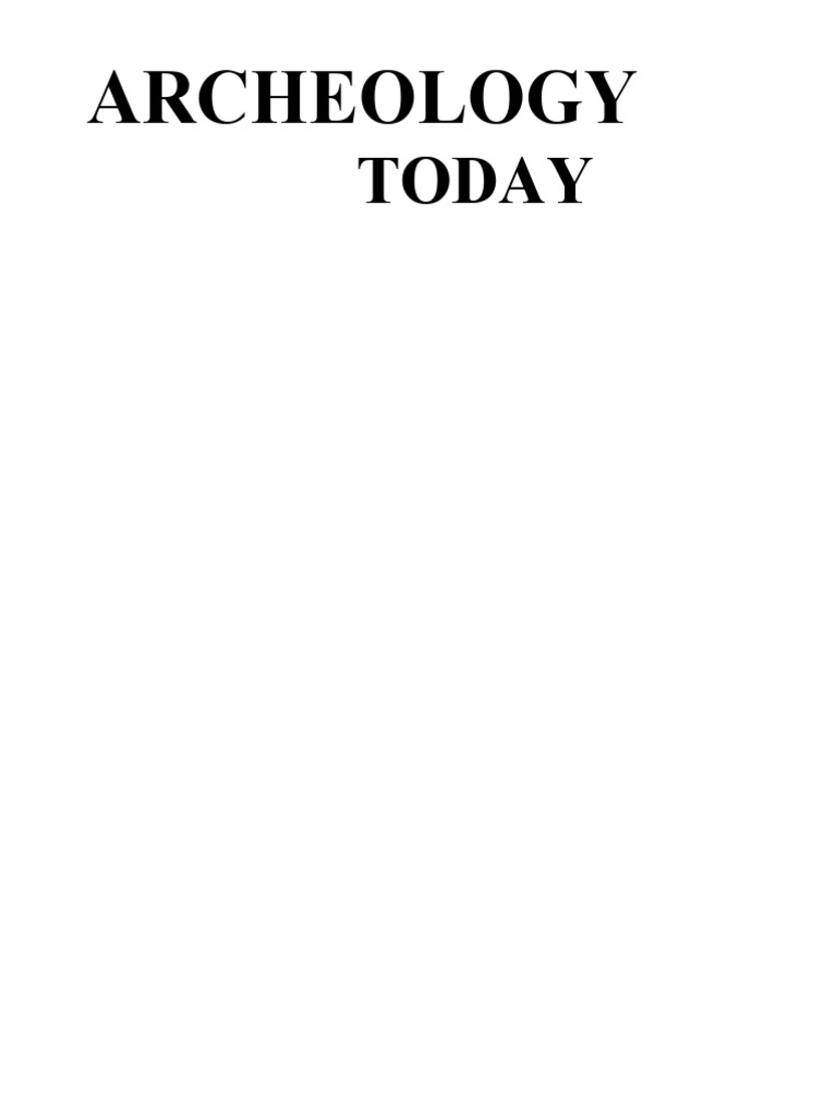 ARCHEOLOGY Today | PDF