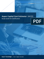Aspen Capital Cost Estimator (ACCE) : Study Guide For Certification
