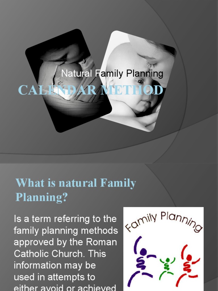 Understanding the Calendar Method of Natural Family Planning PDF