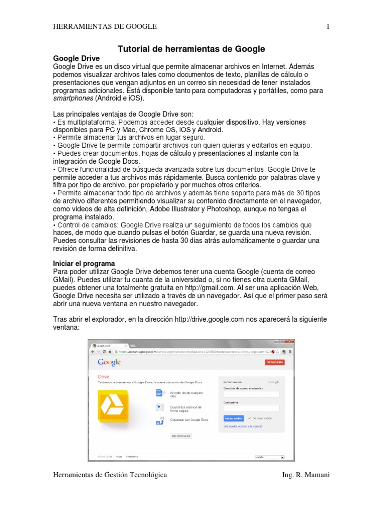 Guía de Herramientas de Google Docs | PDF | Microsoft Word | Software