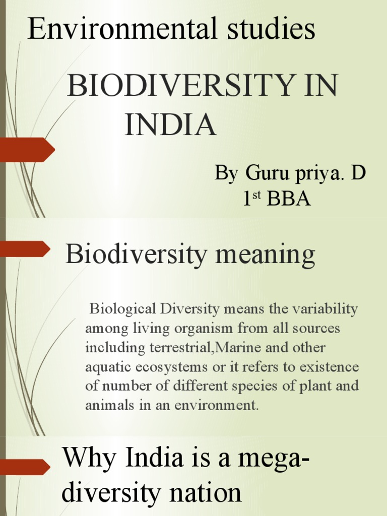 Biodiversity in India | PDF
