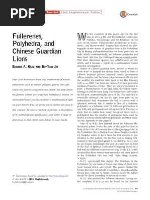 3-byjin-2016-Fullerenes, Polyhedra, and Chinese Guardian Lions