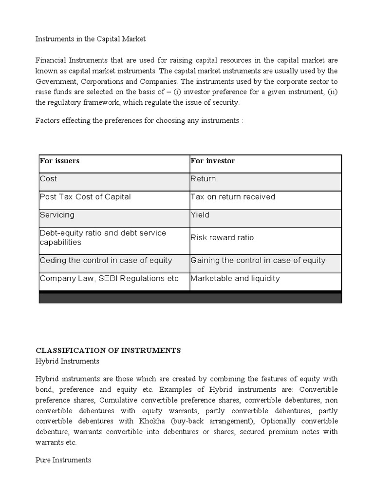 Types Of Securities Pdf Bonds Finance Futures Contract