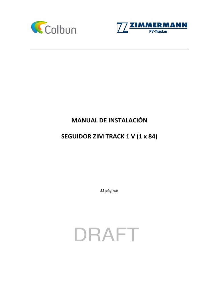 Zim Track - Manual de Instalación | PDF | Screw | Nut (Hardware)