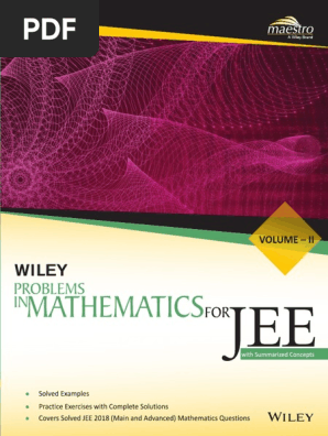 Wiley S Problems In Mathematics For Iit Jee Main And Advanced Vol Ii 2 Maestro Series With Summarized Concepts Pdfdrive Pdf Trigonometry Derivative
