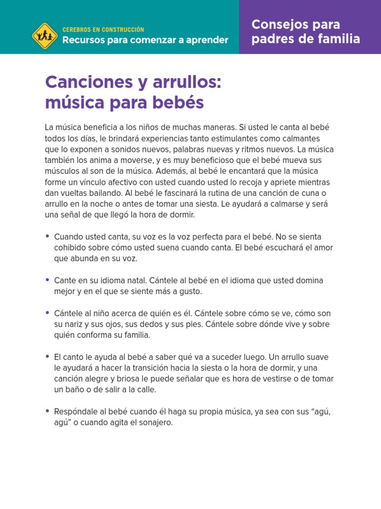 Pinchazo importante Habubu Consejos - Canciones-Y-Arrullos-Musica-Para-Bebes Es 1 | PDF |  Entretenimiento (general)