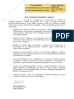 Política de Seguridad y Salud en El Trabajo