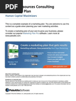 Download Human resources consulting company marketing plan by Palo Alto Software SN4869503 doc pdf