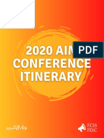 AIM Conference Itinerary