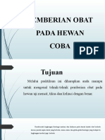 Pemberian Obat Pada Hewan Coba