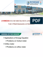 Fluid Mechanics and Machinery Unit 2 Fluid Kinematics & Dynamics