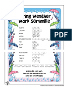 Spring Weather Word Scramble Puzzle - Woo! Jr. Kids Activities